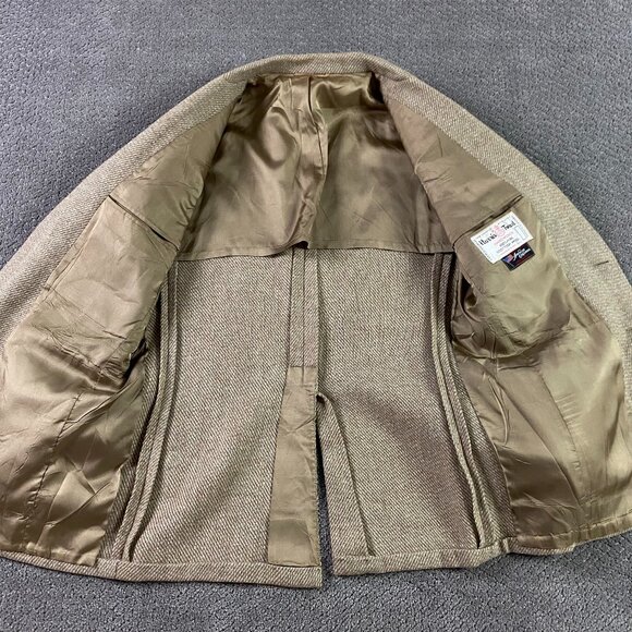 Vintage Harris Tweed Blazer Sport Coat Men's 40 SHORT Brown Wool - Picture 6 of 14